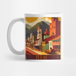 Nepal Vintage Travel Art Poster Mug